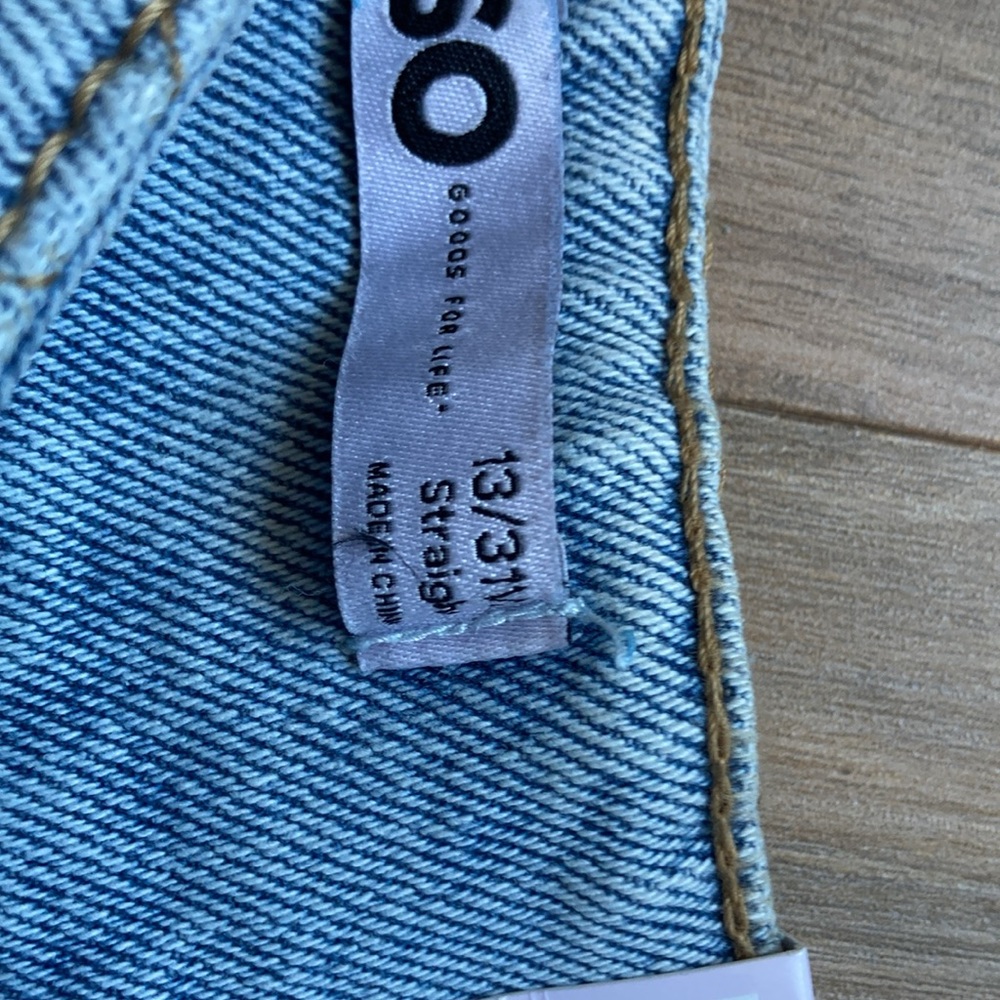 So Super high rise straight woven denim jean pant quilted design waistband 13 31 - Picture 11 of 17